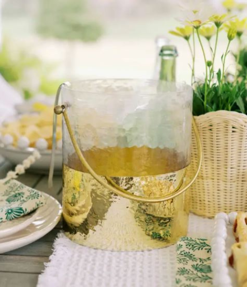 Gold Edged Ice Bucket