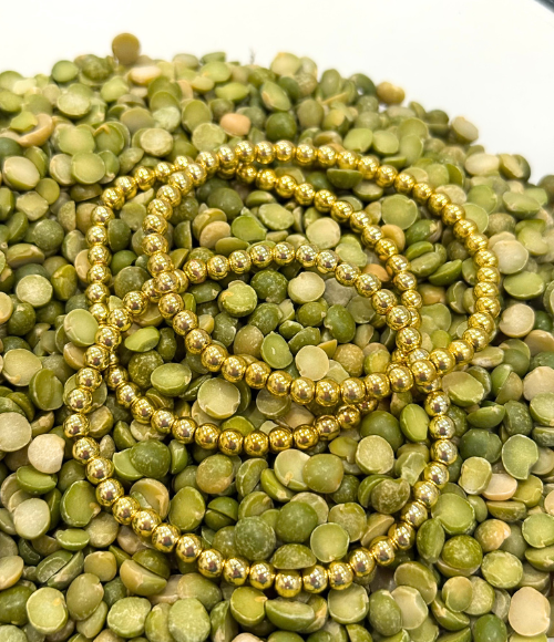 Gold 5mm Beaded Bracelet