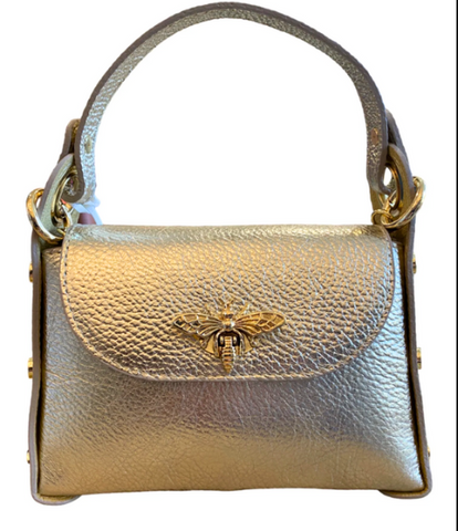 Leather Bee Handbag - multiple colors