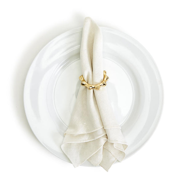 Golden Bamboo Napkin Rings