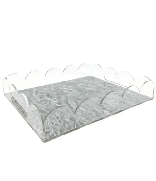 Scalloped Acrylic Tray - more colors