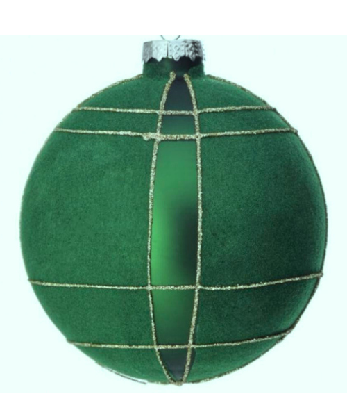 Emerald Flocked Holiday Ornaments