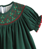 Mistletoe Smocked Bishop Dress