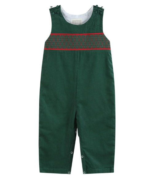 Mistletoe Smocked Overalls