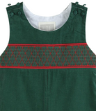 Mistletoe Smocked Overalls