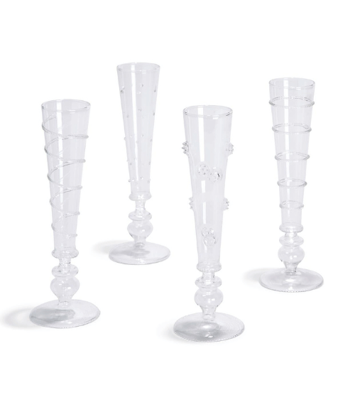 Hand Blown Champagne Flutes