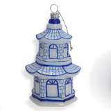 Hand Painted Blue & White Ornament