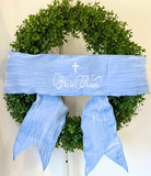 He Has Risen Rippled Velvet Banner