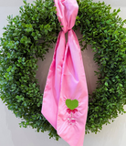 Heart Topiary  Embroidered Wreath Sash