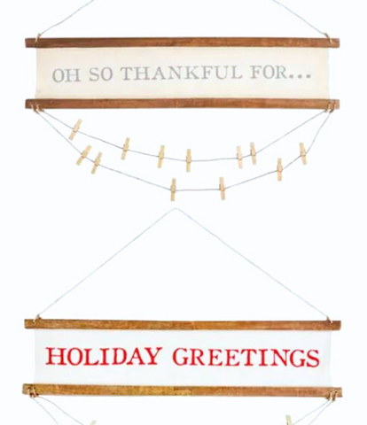 Thanksgiving & Christmas Photo Hanger