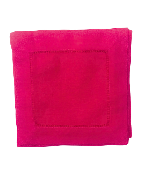 Colored Linen Cocktail Napkins, Set of 4