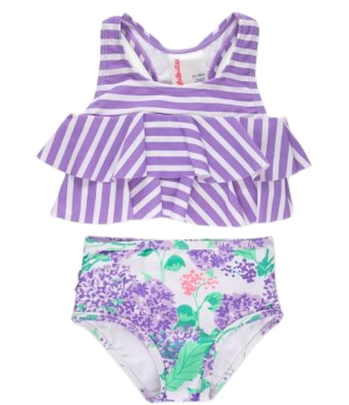 Hydrangea Flounce Bikini Swimsuit