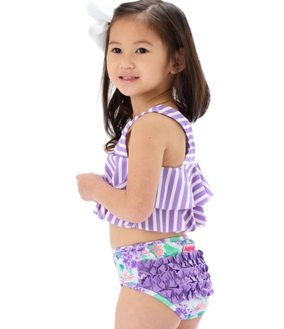 Hydrangea Flounce Bikini Swimsuit