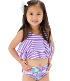 Hydrangea Flounce Bikini Swimsuit