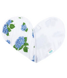 Hydrangeas Organic Burp Cloth, Bib & Swaddle