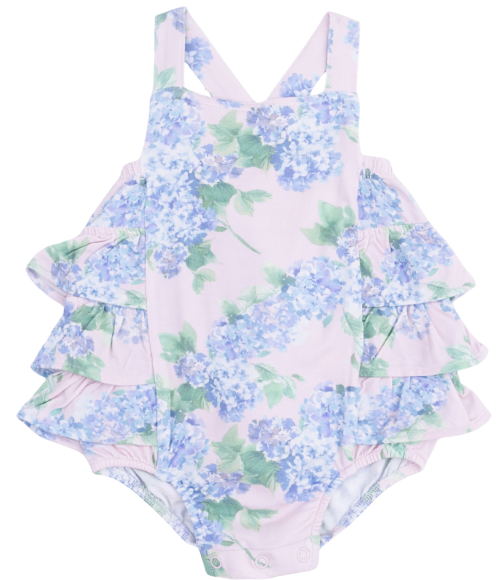 Hydrangeas Ruffle Sunsuit