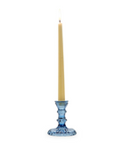 Indigo Blue Glass Candlesticks