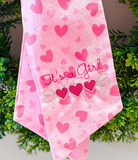 It's A Girl Embroidered Wreath Sash