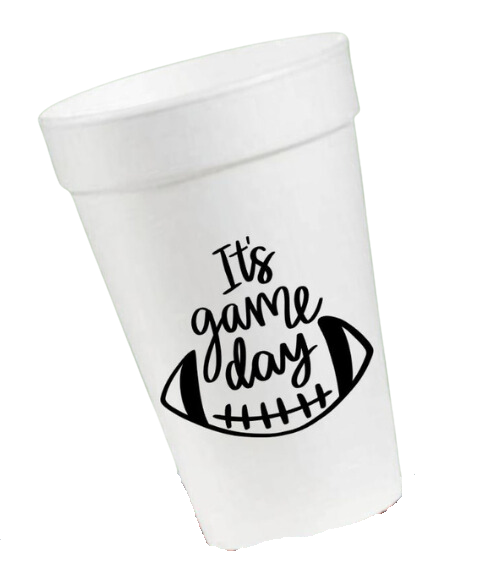 It's Game Day Styrofoam Cups