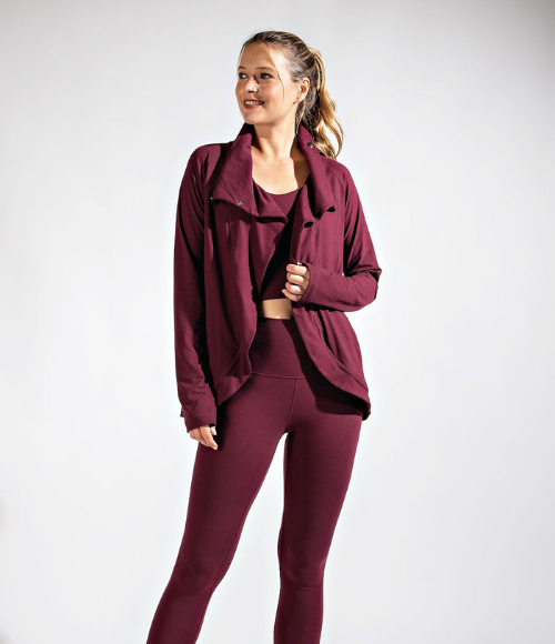 Asymmetric Jacket with Cowl Neck - Multiple Colors