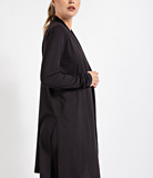 Plus Size Long Sleeve Cardigan with Side Slits - Multiple Colors