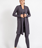 Long Sleeve Cardigan with Side Slits - Multiple Colors