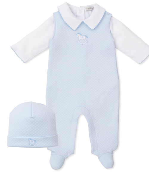 Kissy Rocking Horse Blue Jacquard Set
