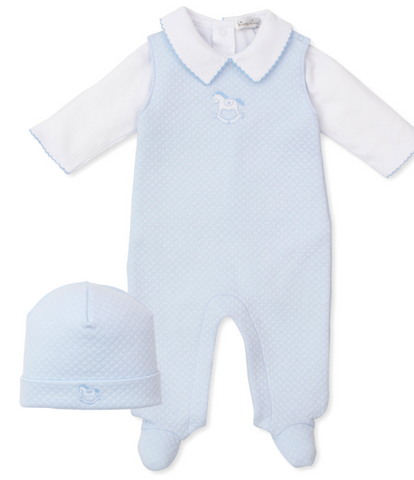 Kissy Rocking Horse Blue Jacquard Set