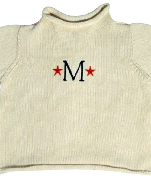 Jersey Rollneck Sweaters in Natural- Size 7/8