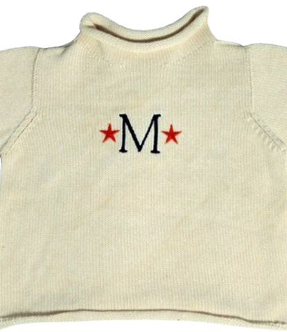 Jersey Rollneck Sweaters in Natural- Size 7/8