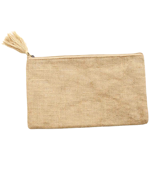 Jute Cosmetic Bag - multiple colors