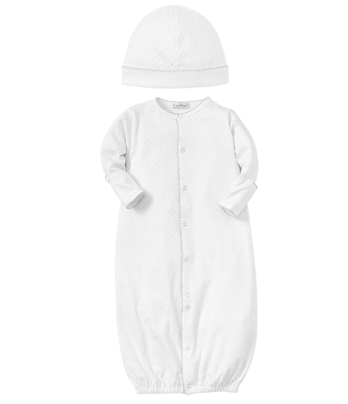 Kissy White/Silver Dots Converter Gown Set