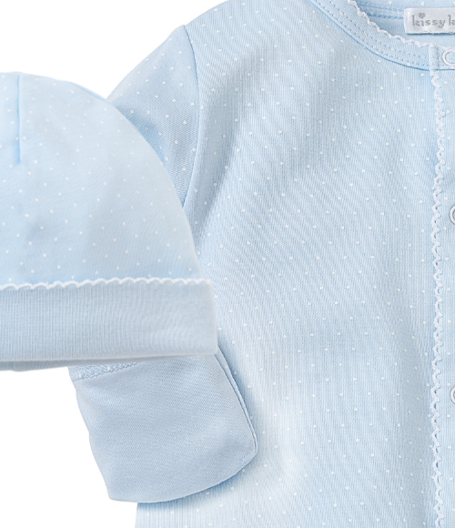 Kissy Blue/White Dots Converter Gown Set
