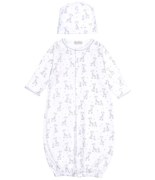 Kissy Just Giraffes Silver Converter Gown Set