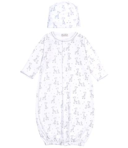 Kissy Just Giraffes Silver Converter Gown Set