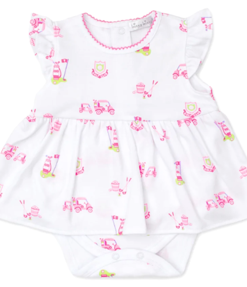 Kissy Pink Hole in One Skirted Dress