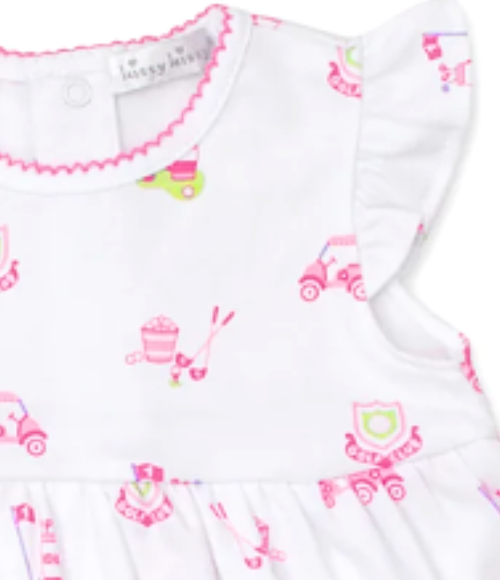 Kissy Pink Hole in One Skirted Dress