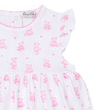 Kissy Pink Teddy Bears Skirted Dress
