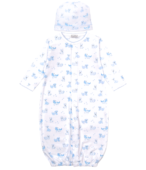 Kissy Puppy Paws Blue Converter Gown Set