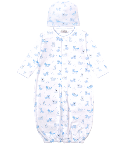 Kissy Puppy Paws Blue Converter Gown Set
