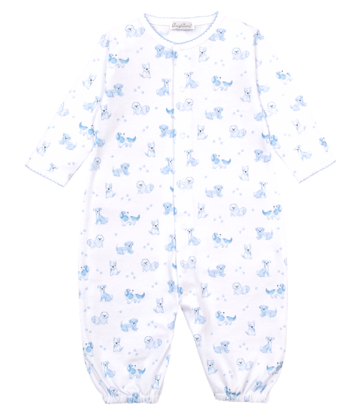 Kissy Puppy Paws Blue Converter Gown Set