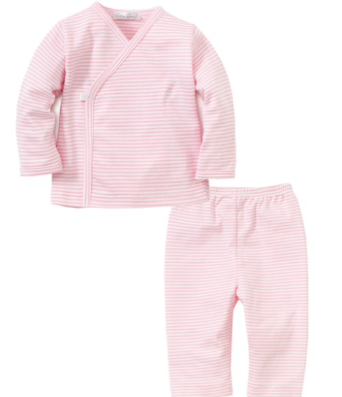 Kissy Pink Stripe Cross Tee & Pant Set