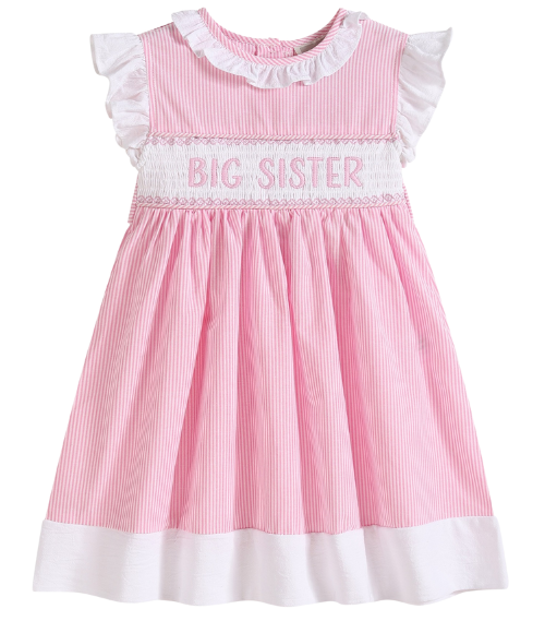 Big Sister Pink Smocked Dress