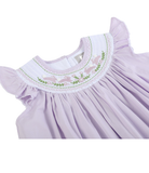 Light Purple Bunnies Smocked Bishop Dress