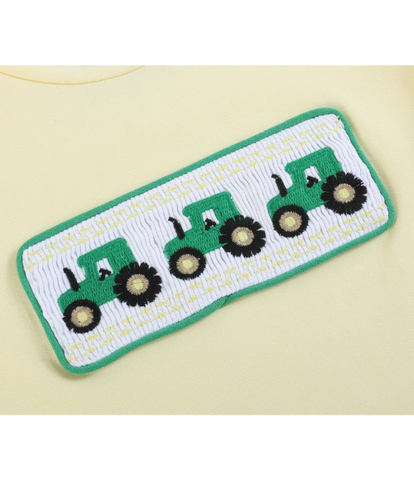 Smocked Tractor Shorts Set