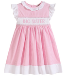 Pink Striped Big Sister Smocked Dress