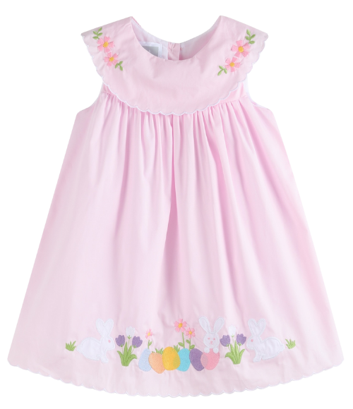 Pink Easter Applique Dress