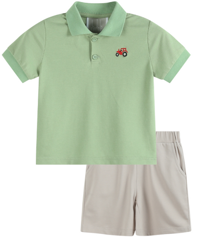 Tractor Polo Short Set