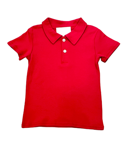 Short Sleeve Polo- Red