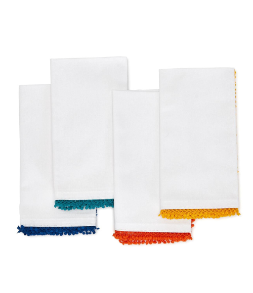 Lace Crochet Trimmed Napkin Set